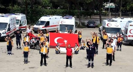 Aydın 112 personellerinden 'Sarı Kahramanlar' klibi