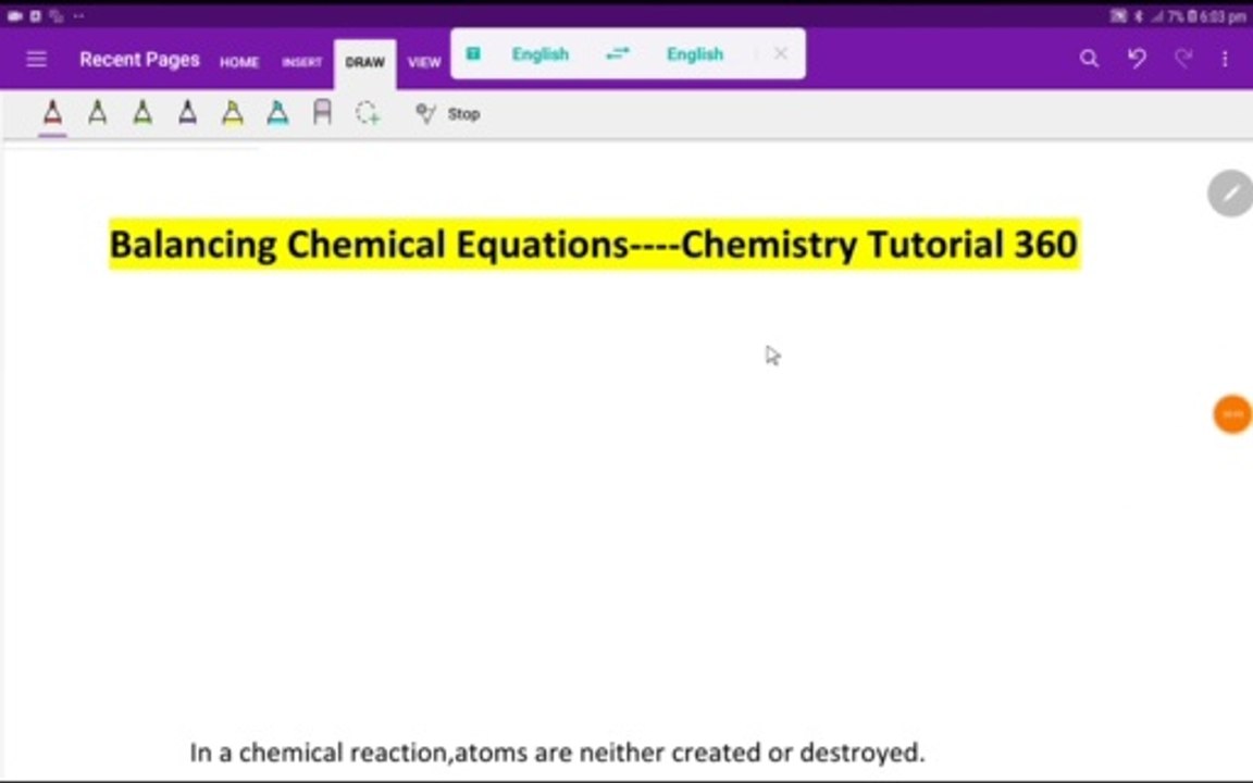 Balancing Chemical Equations