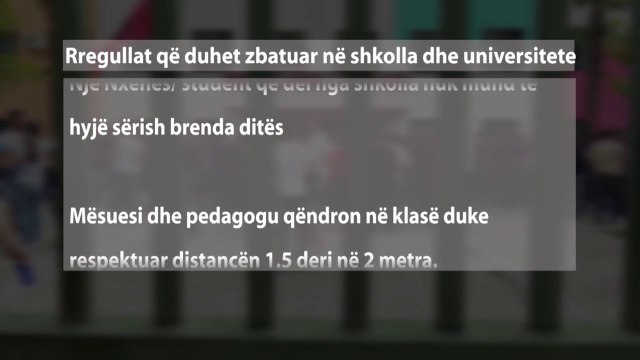 Tabelat/Maturantët, studentët në 2 metra largësi, maska e dezinfektim të këpucëve! Pastrim çdo 2 orë