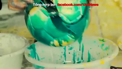 Cô gái Việt Nam vẽ Ronaldo, Neymar, Messi bằng trái bóng