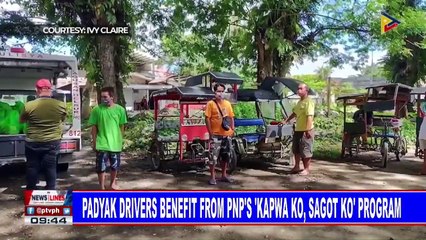 Padyak drivers benefit from PNP's 'Kapwa ko, Sagot Ko' program