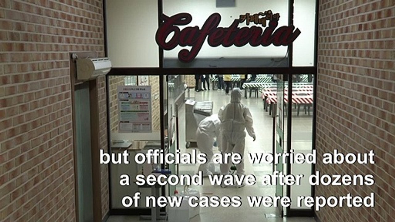 South Korean school disinfected ahead of re-opening as country relaxes coronavirus restrictions