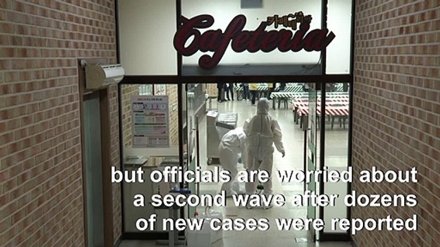 South Korean school disinfected ahead of re-opening as country relaxes coronavirus restrictions