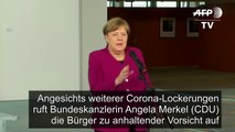 Merkel ruft zu anhaltender Vorsicht gegenüber Coronavirus auf