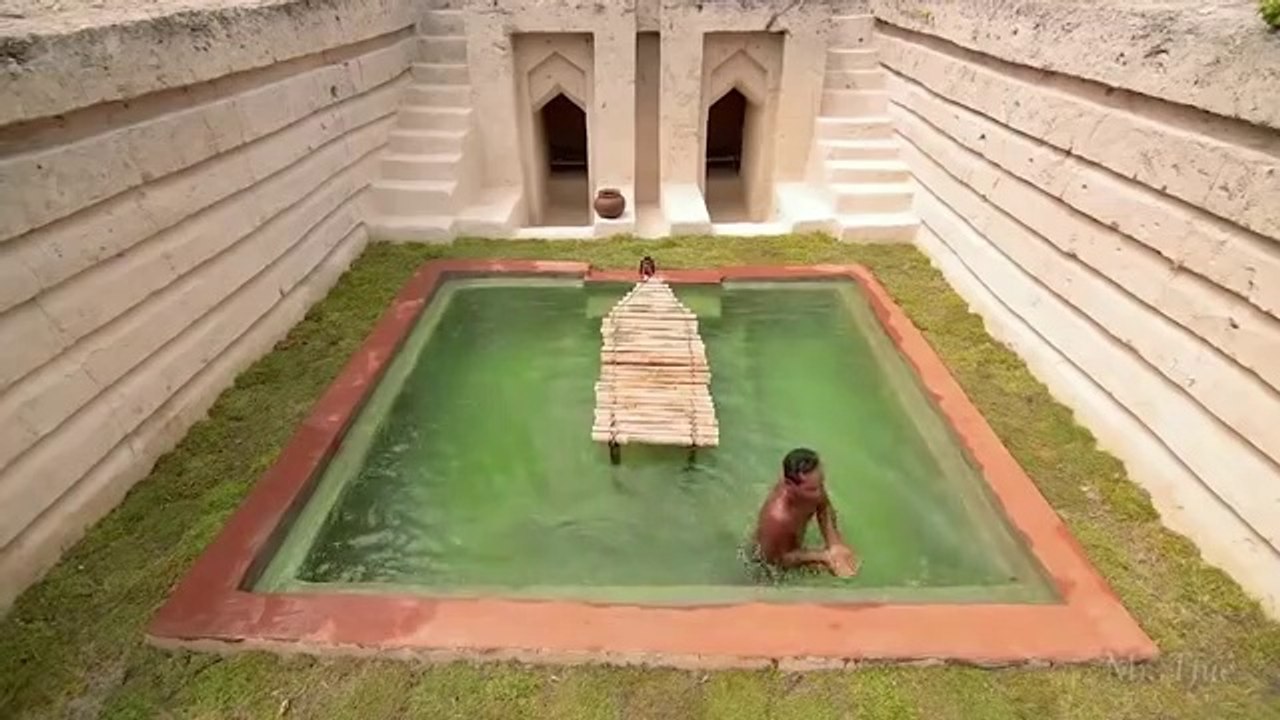 60 Days Build Millionaire Underground Swimming Pool House