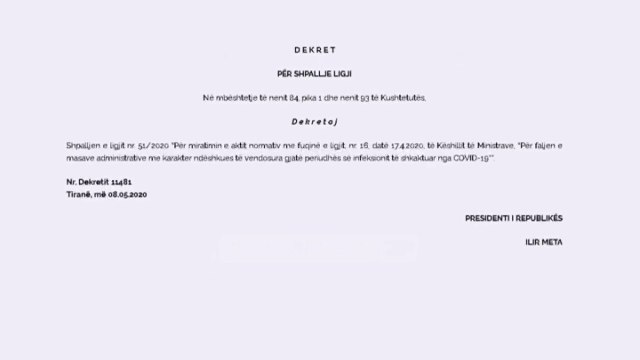 Top News - Meta dekreton 4 ligje/ Mes tyre edhe falja e gjobave