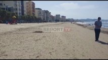 Report TV - Durrësi sot shumë ndryshe nga e diela, plazhi i boshatisur nga qytetarët