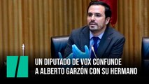 Un diputado de Vox confunde a Alberto Garzón con su hermano