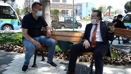 "Sosyal mesafeli banklar" Tekirdağ'da da kullanılmaya başlandı
