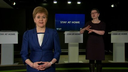 Sturgeon issues statement reinforcing stay at home message