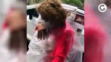 Avó e neta voltam a se abraçar depois de dois meses