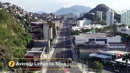 Imagens aéreas o trânsito na capital