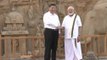PM Modi Walks With Chinese President Xi Jinping To Arjuna's Penance
