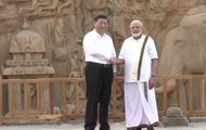 PM Modi Walks With Chinese President Xi Jinping To Arjuna's Penance