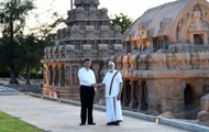 PM Modi And Chinese President Xi Jinping Sit In Front Of Pancha Ratha