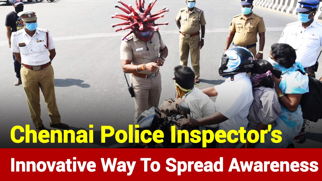Coronavirus: Chennai Police Wears Corona Helmet...