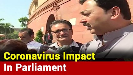COVID-19: MP Sambhaji Chhatrapati Distributes Sanitizers At Parliament