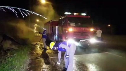 Vegetação é atingida por incêndio e Corpo de Bombeiros é mobilizado