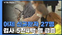 어제 신규환자 27명...검사인원 5천4백 명 급증 / YTN