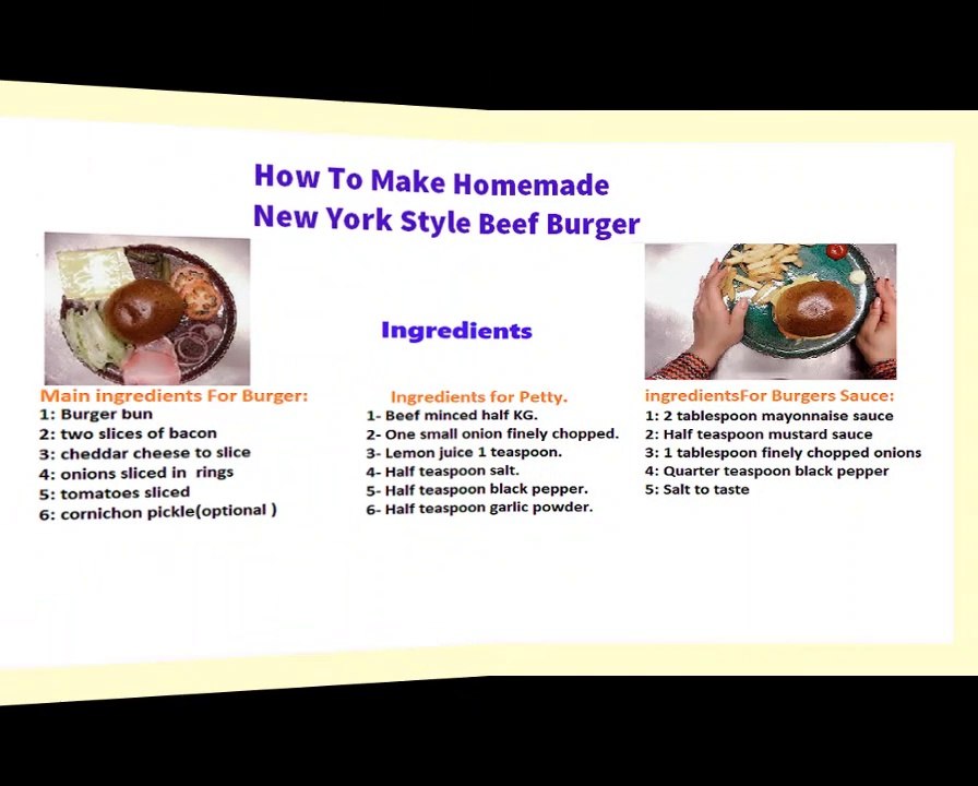 How To Make Homemade New York Style Beef Burger