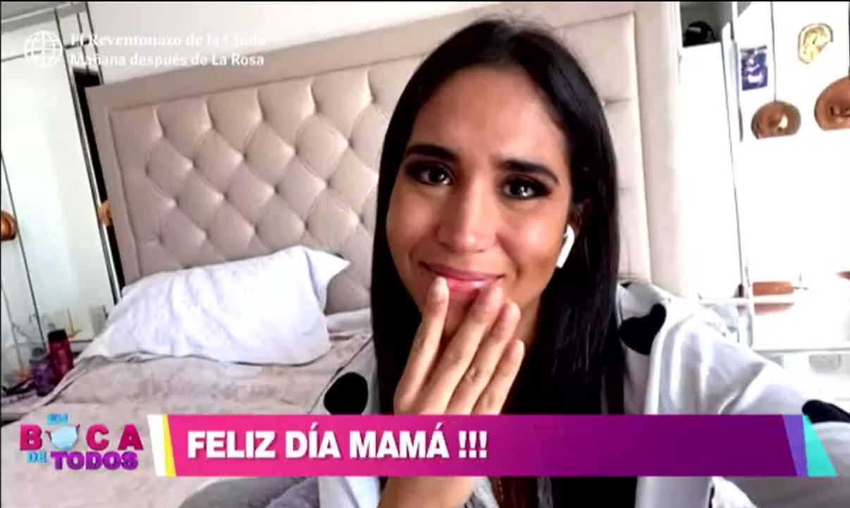 Melissa Paredes se emocionó al recibir mensaje de su esposo