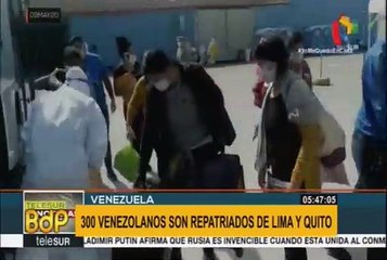 Venezuela: 300 venezolanos son repatriados de Lima y Quito