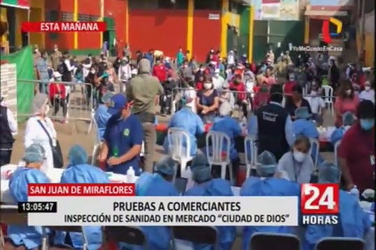SJM: realizan pruebas rápidas a comerciantes del mercado Ciudad de Dios