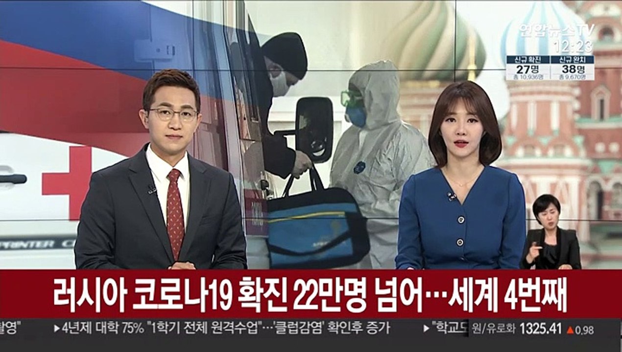 러시아 코로나19 확진자 22만명 넘어…세계 4번째