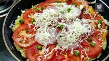 Omelette Pizza Recipe | How To Make Bread Egg Pizza | Egg Recipe
