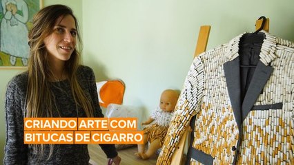 Conheça o projeto que cria arte com bitucas de cigarro