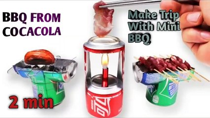 DIY Amazing Mini BBQ from Coca Cola Sprite Can at Home