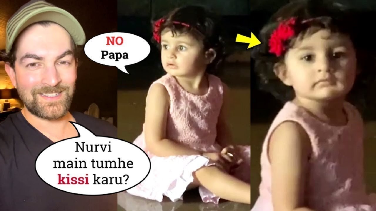 CUTE Video !Neil Nitin Mukesh Daughter Nurvi Neil Mukesh CUTE Talks With Papa At Home