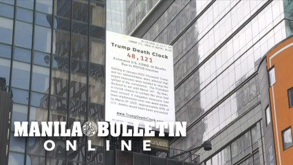 Times Square billboard tallies COVID-19 deaths 'due to POTUS inaction'