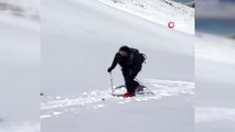 Palandöken'de kayak heyecanı devam ediyor