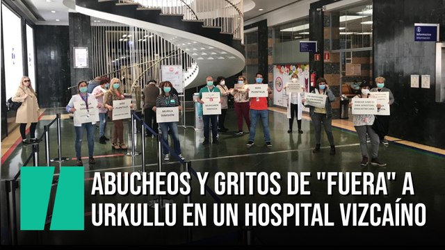 Abucheos y gritos de fuera a Urkullu en un hospital vizcaíno