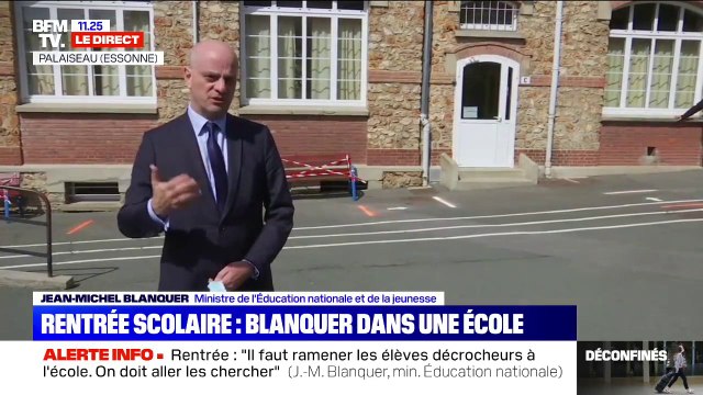 Jean-Michel Blanquer: Il faut ramener les élèves décrocheurs à l'école (...) on doit aller les chercher