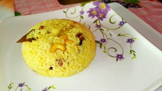 Basanti Polao / Sweet Pulao Recipe in Bengali Style