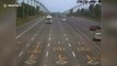 Car rolls over multiple times after distracted driver smashes it into central reservation in China