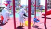 KAYSERİ Kayseri'de sokağa çıkacak çocuklar için parklar dezenfekte edildi