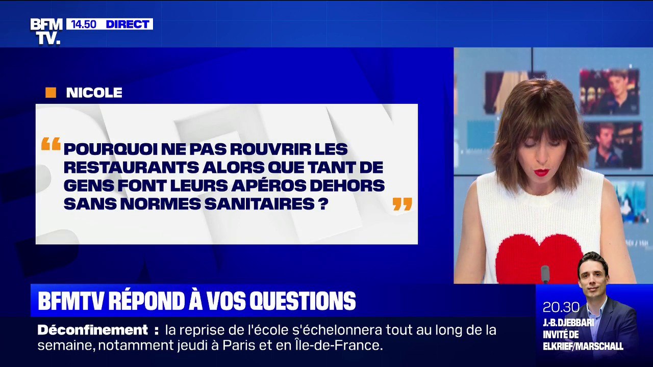 Pourquoi ne pas rouvrir les restaurants alors que les gens font des apéros dehors? BFMTV répond à vos questions