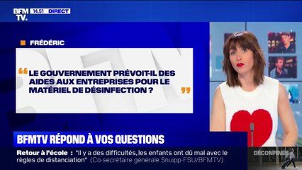 Le gouvernement prévoit-il des aides aux entreprises pour le matériel de désinfection ?