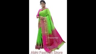 Cotton Silk Sarees with Tassels and Latkans | Sarees with Latkans | Zari Work Saree |