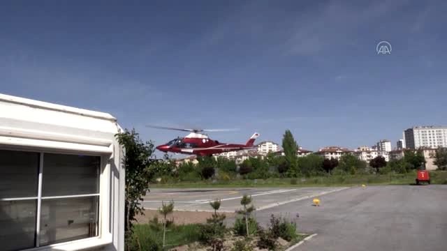 Gözünden yaralanan maden işçisi ambulans helikopterle hastaneye kaldırıldı