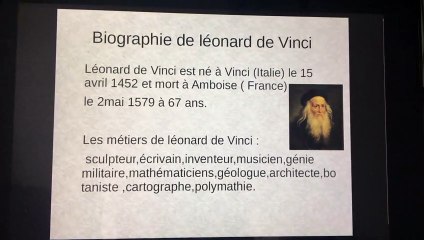 Exposé Léonard de Vinci - Sarah