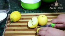 ب 2تفاحات و ليمونة حامضة تحضري لتر و نصف من العصير المنعش lemon juice and apple