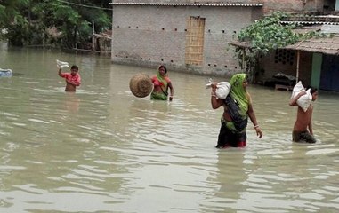 Bihar: Flood washes away roads and houses