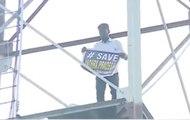 Man climbs tower in Delhi, demands special status for Andhra Pradesh