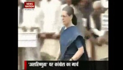 Congress march to Rashtrapati Bhavan against rising intolerance