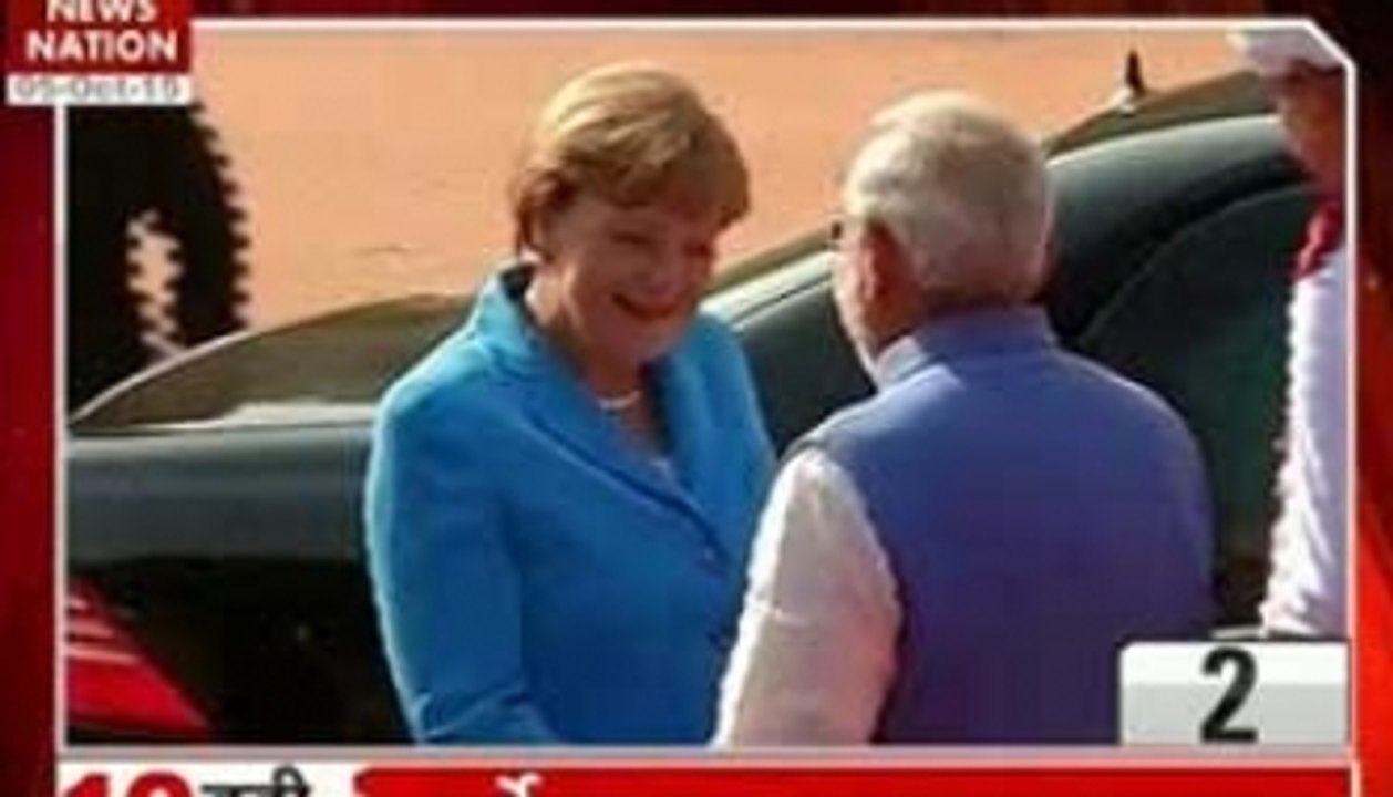 PM Narendra Modi welcomes Merkel