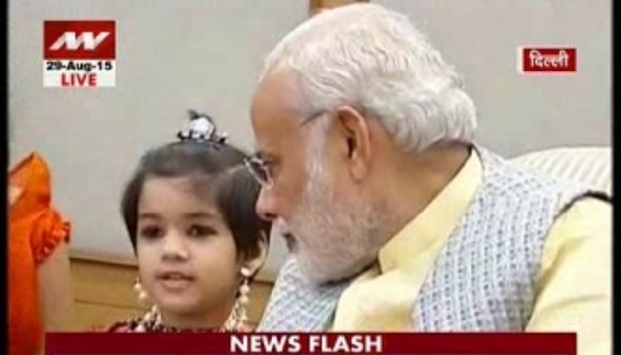 Women tie Rakhis to 'brother' Modi